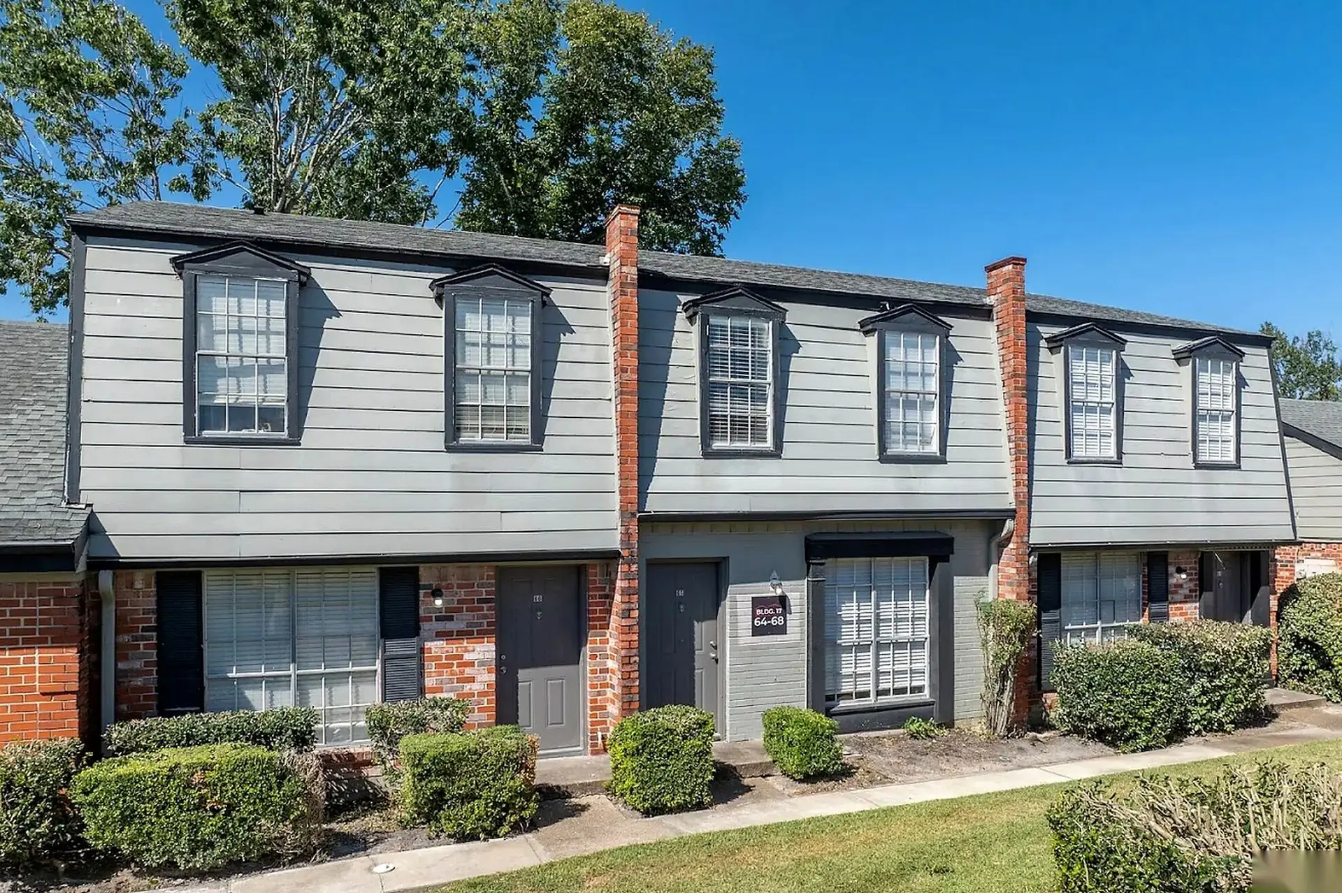 Two-story townhouse exterior