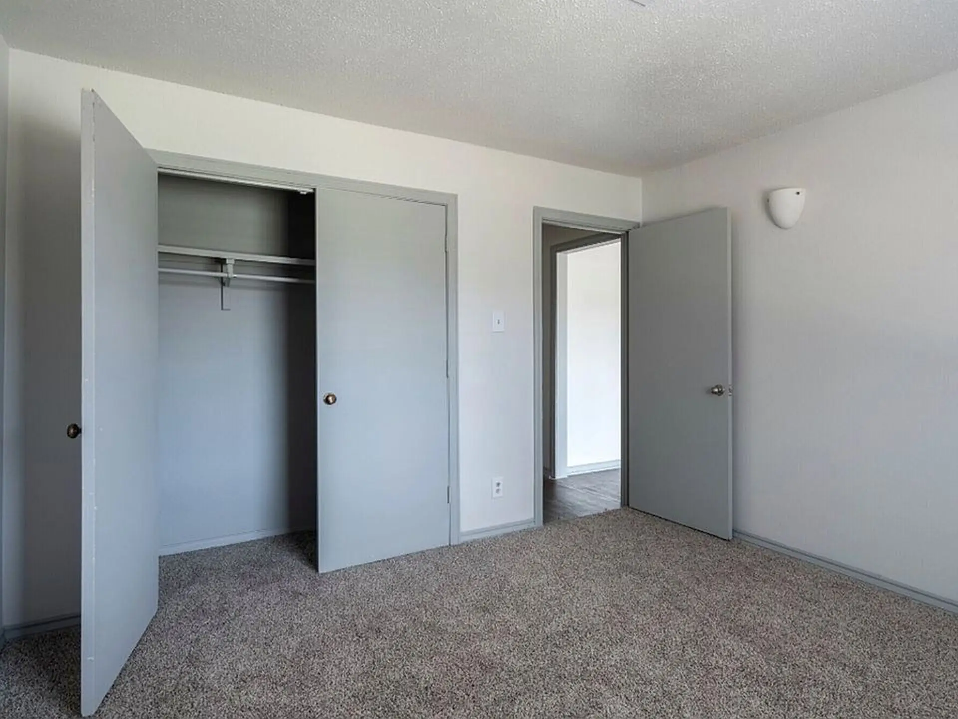 Bedroom with oversized closet